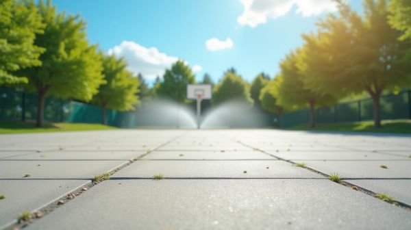 Les dalles pour un terrain de basket extérieur réussi